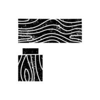 Corner wood joint using dado black hand drawn icon in grunge look vector