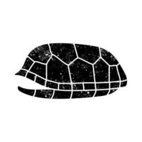 Tortoise shell black hand drawn icon in grunge look vector