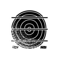 wood milling cut stacked black hand drawn icon in halftone texture vector