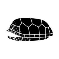 Tortoise shell black hand drawn icon in halftone texture style vector