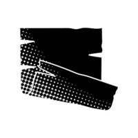 old parchment black hand drawn icon in halftone texture vector