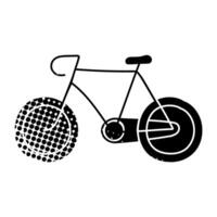 Flag black hand drawn icon in halftone texture style vector