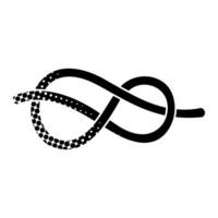 rope knot black hand drawn icon in halftone vector