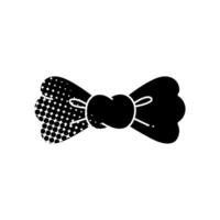 Bow tie black hand drawn icon in halftone texture style vector