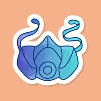Respirator color sticker vector