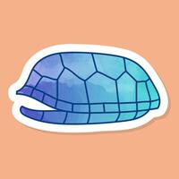 Tortoise shell color sticker vector