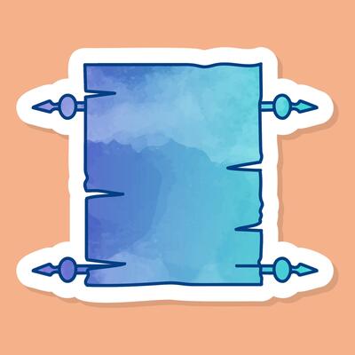 Vintage parchment color sticker style