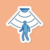 Motion sensor color sticker ceiling vector