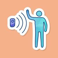 Motion sensor color sticker vector