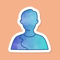 Man color sticker vector