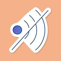 Sound icon disabled color sticker vector