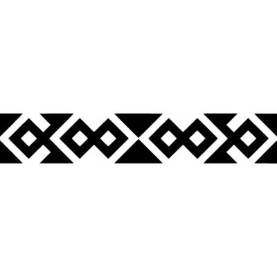 Geometric Black And White Pattern Border For