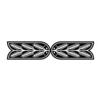 Ornate Black And White Decorative Element On Gradiated Background vector