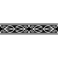 Abstract Celtic Ornament Border Element In Black And White On Gradient Background vector
