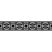 Black And White Decorative Border, Seamless Pattern Element vector