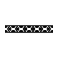 Abstract Geometric Pattern Border In Black On White Decorative Element vector