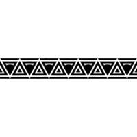 Geometric Triangle Border, Black And White Illustration vector