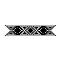 Geometric Black White Border, Minimalist Ornament, Decorative Element vector