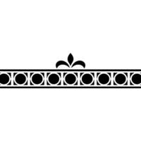 Elegant Fleurdelis Border, Geometric Pattern On White vector