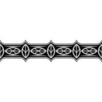 Black And White Ornamental Border On White Background vector