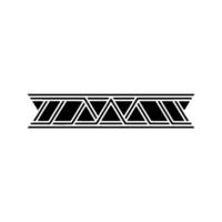 Geometric Border Black White Abstract Pattern - Decoration vector