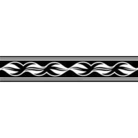 Abstract Decorative Border Element In Black And White, Minimalist vector