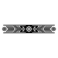 Minimalist Winter Border Snowflakes Geometric Elements vector