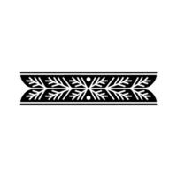 Minimalist Leafy Ornamental Border On White Background vector