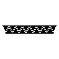 Geometric Black Triangle Border On Light Gray Background Illustration vector