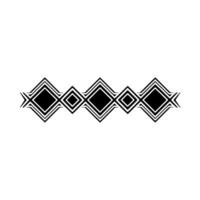Geometric Diamond Pattern Border On White, Minimalist Element vector