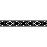 Geometric Black And White Border Element - Line vector