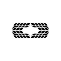 Geometric Black And White, Abstract Shape On White Background vector