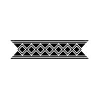 Geometric Ribbon Border Black White Element vector