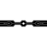 Abstract Circuit Board Element In Black And White Modern Tech Style vector