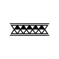 Geometric Border Modern Black White Pattern - Minimalist vector