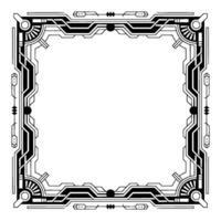 Art Deco Frame, Geometric Black And White Border, Element vector