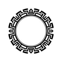 Geometric Circular Border Frame In Black, Elegant Minimalist vector