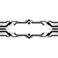 Futuristic Tech Frame, Minimalist Circuit Board vector
