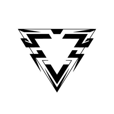 Abstract Black Triangle With Modern Geometric