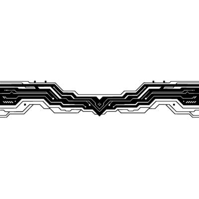 Abstract Circuitry Element On White Background