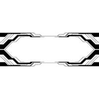 Futuristic Interface Element Minimalist Tech Frame On Light Background vector