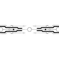 Abstract Futuristic Circuitry On White Background vector