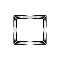 Geometric Square Frame Minimalist, Black, White, And Gray vector