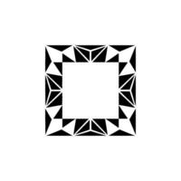 Geometric Square Frame With Triangles Minimalist Abstract vector