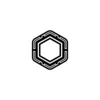 Minimalist Geometric Hexagon On White Background vector