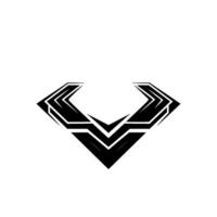 Abstract Black White Diamond, Geometric Style vector
