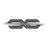 Abstract Geometric Black And White Minimalist vector