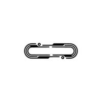 Minimalist Tech, Circuit On White vector