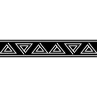 Geometric Triangle Border, Black And White - Pattern vector