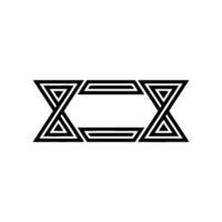 Geometric Abstract Frame Black And White Art Deco vector